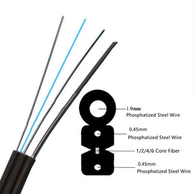 주문 제작된 야외 FTTH 드롭 케이블 G657A1 G657A2 종류 흑색 컬러