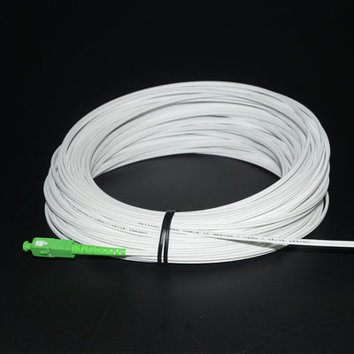 SC FC 연결기 OEM ODM과 화이트 색 FTTH 광학 드롭 케이블