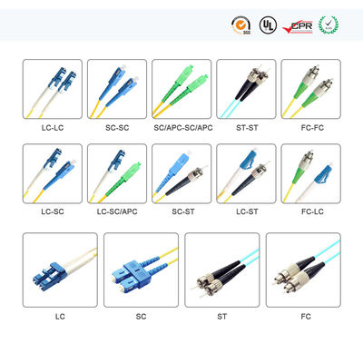 MTRJ MU 딘 커넥터와 FTTH 섬유 케이블 패치 코드 UPC APC