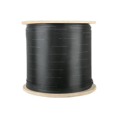 1 2 4 코어 섬유 옵틱 실내 / 야외 플랫 FTTH 드롭 케이블
