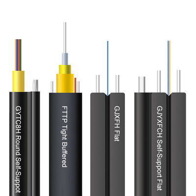 공장 무료샘플 1,2,4 핵심 광섬유 FTTH 드롭 케이블