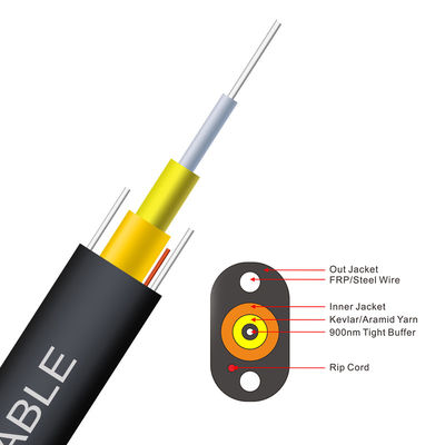 1 핵심 톤러블 G657A1 G657A2 G657A3 FTTP 곤경은 통신, 평평한 하락 Cabl을 위한 실내 / 야외 드롭 케이블을 버퍼링했습니다
