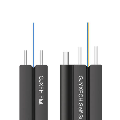 GJXH GJXCH 1,2,4,6,8,12 핵심 FTTH 평평한 실내 / 야외 광섬유 케이블 드롭 케이블
