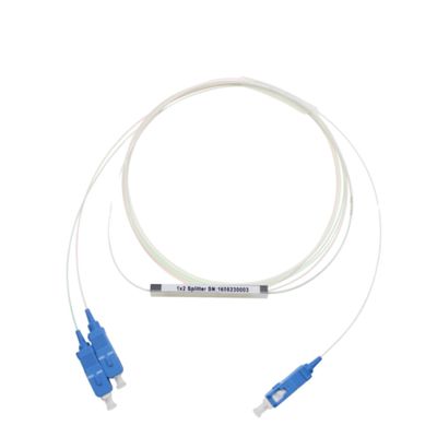 SC 연결기와 FTTH 광섬유 PLC 분배기 1x2 극소 강 튜브형