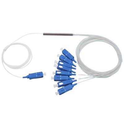 SC UPC 연결기와 1 미터 광섬유 작은 PLC 분배기 1x8
