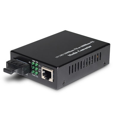 RJ45 광섬유 미디어 컨버터 단일모드에 대한 SFP는 두 부분으로 된 10M 100M을 단순화합니다