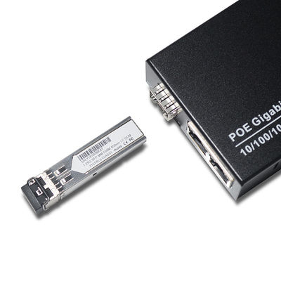 RJ45 광섬유 미디어 컨버터 단일모드에 대한 SFP는 두 부분으로 된 10M 100M을 단순화합니다