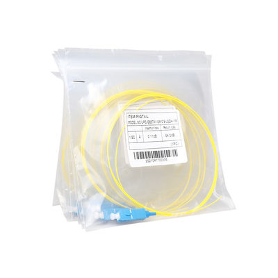 0.9 밀리미터 직경 파이버 케이블 조립 9 / 125 G657A1 SC / UPC 단순하 닦백색