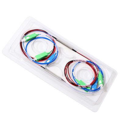 파장 분할 다중화 통신망 시스템을 위한 1X2 FWDM DWDM 광섬유 분배기 3 항구 100G 200G
