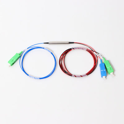 파장 분할 다중화 통신망 시스템을 위한 1X2 FWDM DWDM 광섬유 분배기 3 항구 100G 200G