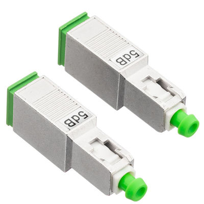 단순한 2.0 밀리미터 광섬유 감쇠기, 금속 플라스틱 물질과 5 DB (데시벨) SC APC 감쇠기