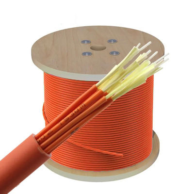 FTTH 실내이 12 코어 섬유 옵틱 케이블 OM3 / 광섬유 분산 케이블