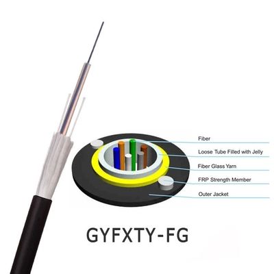 야외인 것을 위한 FRP 강도 GYFXTY 광섬유 케이블 24 핵심 단일모드