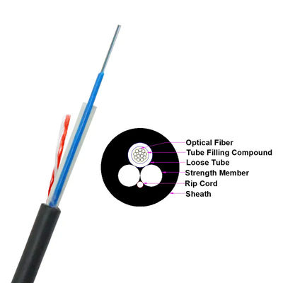 FRP 강도 광섬유 야외 케이블 24 핵심 G.652D는 OEM ODM을 타이핑합니다