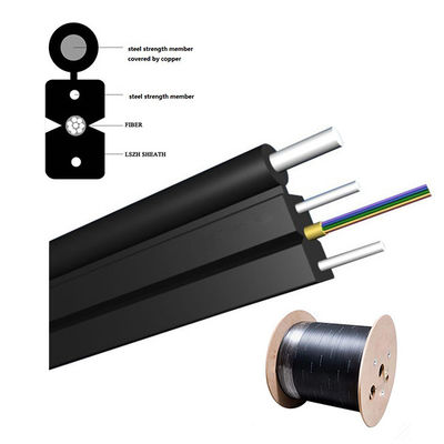 주문 제작된 야외 FTTH 드롭 케이블 G657A1 G657A2 종류 흑색 컬러