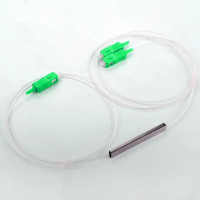 SC 연결기와 FTTH 광섬유 PLC 분배기 1x2 극소 강 튜브형