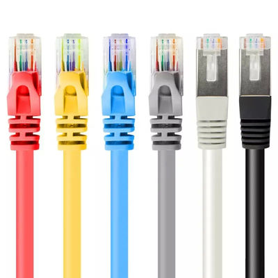 통신을 위한 스프트피 두 가닥의 통신선 이더넷 패치 케이블 Rj45 Cat5 Cat7 Cat6